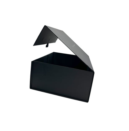Luxury Black Magnetic Box 280 x 220x110 mm Deep snapshut box Ribbon Tab Comes with Shredded Paper.