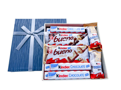 Kinder Bueno Gift Hamper Chocolate Selection Box Bueno, Bueno White, Hippo Biscuits, Bar - 10 Chocolates