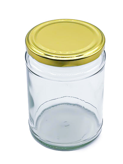 500ml Glass Jars Preserving Food Jars with Twist off Locking Gold Lids - 12 Pack