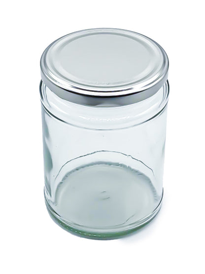 500ml Glass Jars Preserving Food Jars with Twist off Locking Silver Lids - 24 Pack