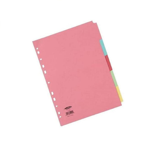 Concord Commercial Subject Dividers 5-Part A4 Assorted