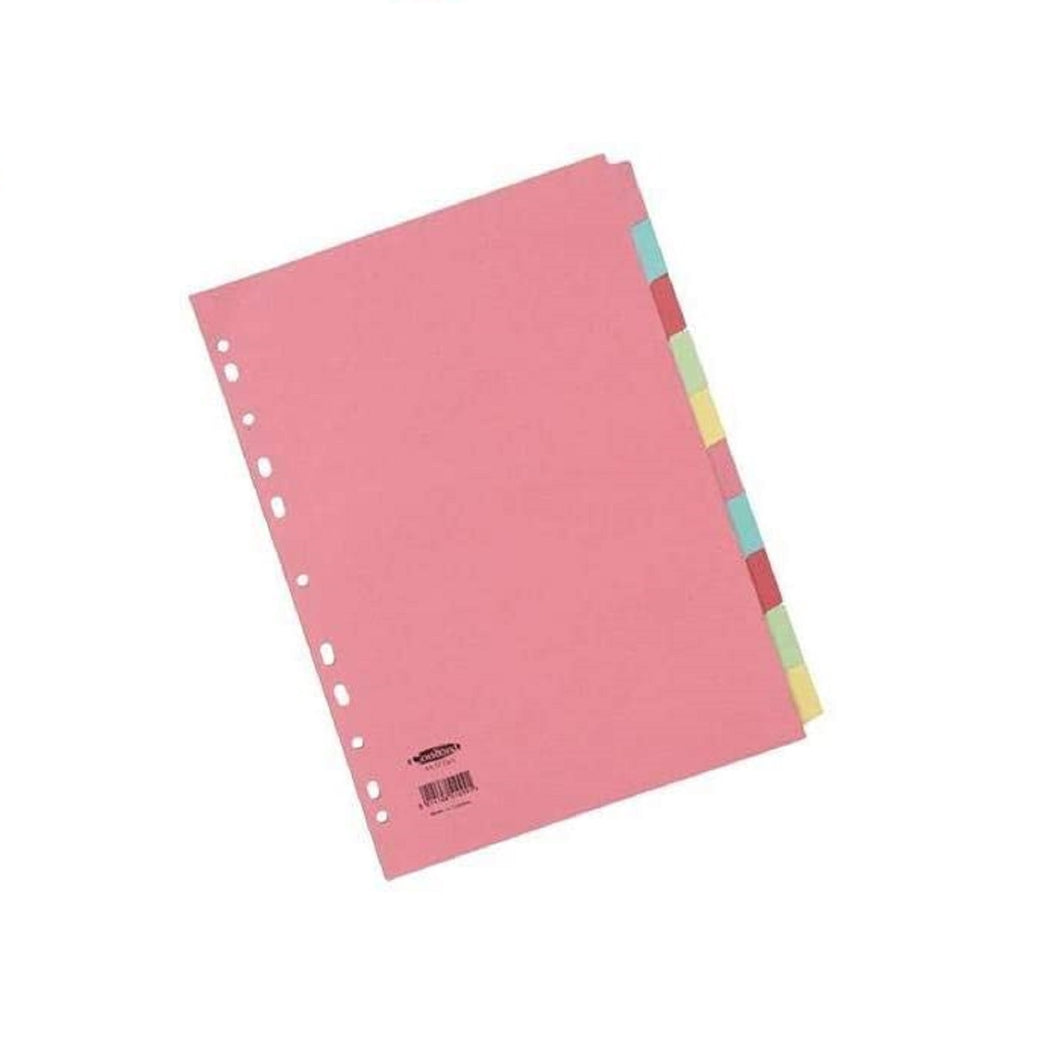 Concord Commercial Subject Dividers 10-Part A4 Assorted
