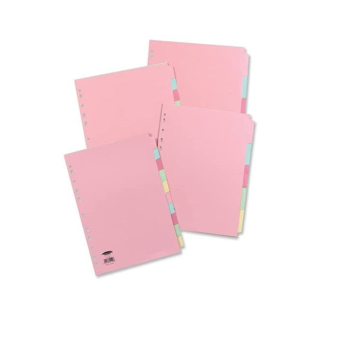 Concord Commercial Subject Dividers Extra Wide 5-Part A4 Assorted